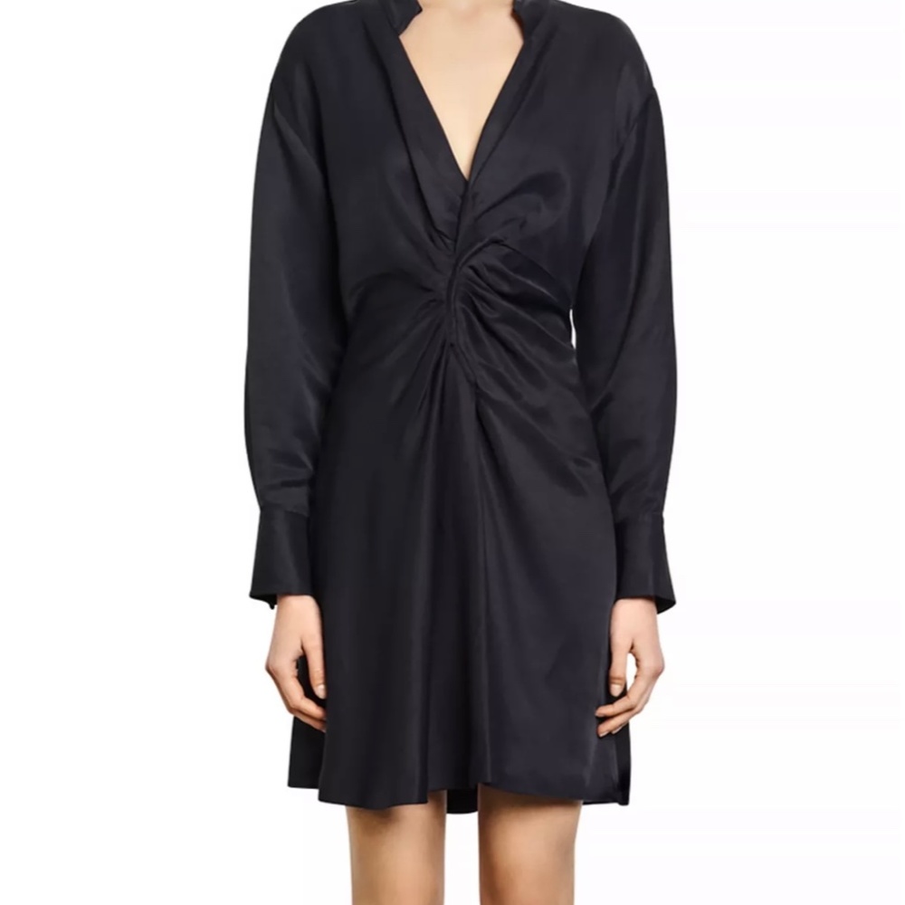 Sandro Celia Ruched Mini Dress